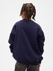 Mornarsko modra - Gap pulover z logotipom VintageSoft (4-13let) (4-13let) - Slika 2 iz 5