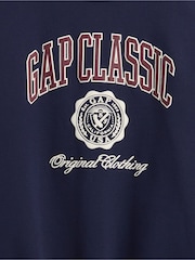 Mornarsko modra - Gap pulover z logotipom VintageSoft (4-13let) (4-13let) - Slika 5 iz 5