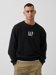 Gap Black Vintage Soft Oversized Logo Sweatshirt - Image 1 of 4
