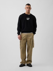 Gap Black Vintage Soft Oversized Logo Sweatshirt - Image 3 of 4