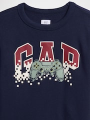 Azul marino - Gap Crew neck Graphic Sweatshirt (4-13yrs) - Imagen 3 de 3