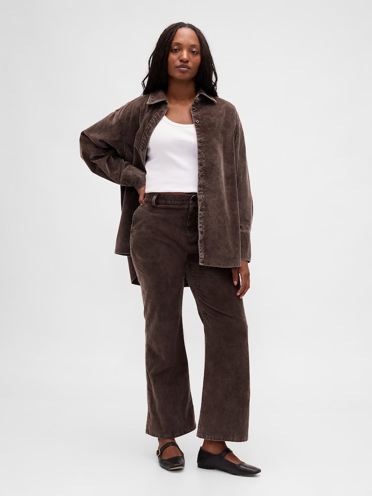 Gap Brown Corduroy Big Shirt - Image 2 of 4 Gap Brown Corduroy Big Shirt - Image 2 of 4