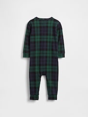 Gap Green Plaid Matching Family Christmas Cotton Sleepsuit (6-24mths) - Image 2 of 2