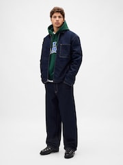 Gap Green Oversized Extra Heavyweight French Terry Logo Hoodie - Image 3 of 4