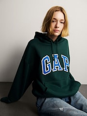 Gap Green Oversized Extra Heavyweight French Terry Logo Hoodie - Image 5 of 6