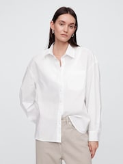 Gap White Oversized Shirt in Poplin - Image 1 of 5