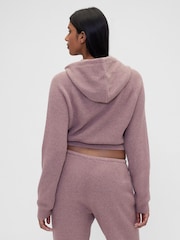 Gap Purple Summer Fridays Cash Soft Waffle Crop Hoodie - Image 2 of 6