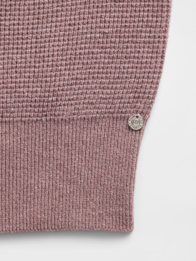 Gap Purple Summer Fridays Cash Soft Waffle Crop Hoodie - Image 6 of 6