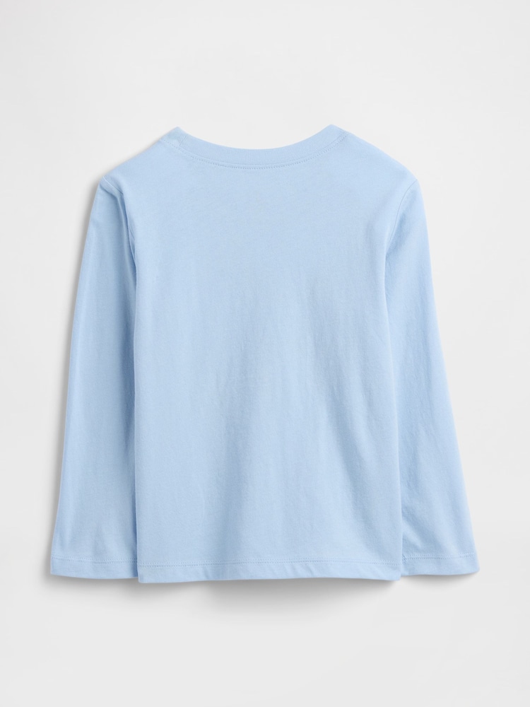 Gap Blue Long Sleeve Graphic T-Shirt (6mths-5yrs) - Image 2 of 3 Gap Blue Long Sleeve Graphic T-Shirt (6mths-5yrs) - Image 2 of 3