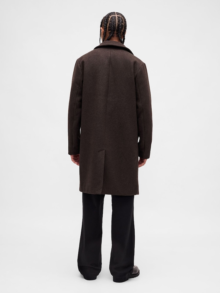 Gap Brown Wool Blend Car Coat - Image 2 of 5 Gap Brown Wool Blend Car Coat - Image 2 of 5