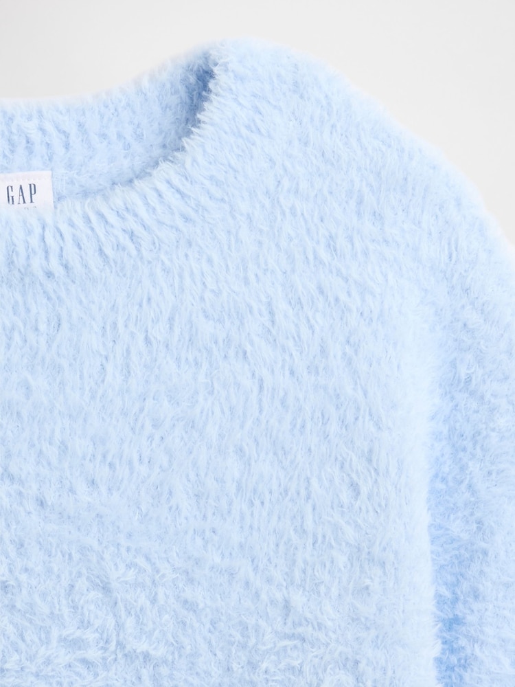 Gap Blue Eyelash Crew Neck Jumper (4-13yrs) - Image 5 of 5 Gap Blue Eyelash Crew Neck Jumper (4-13yrs) - Image 5 of 5