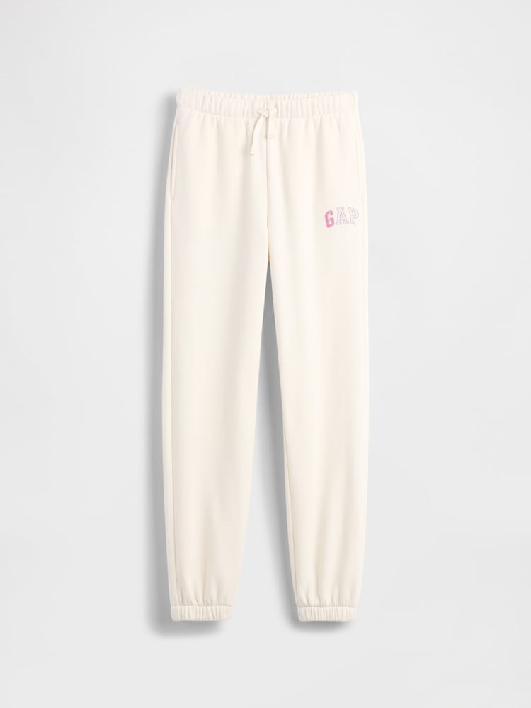 Gap White Relaxed Logo Joggers (4-13yrs) - Image 1 of 2 Gap White Relaxed Logo Joggers (4-13yrs) - Image 1 of 2