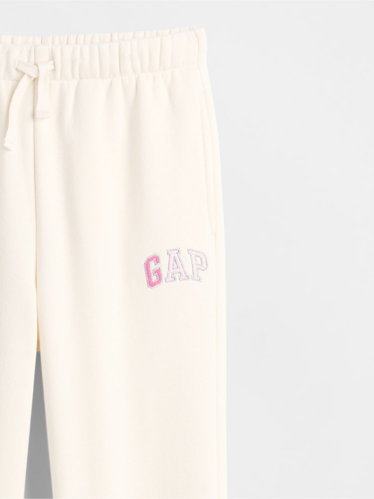 Gap White Relaxed Logo Joggers (4-13yrs) - Image 2 of 2 Gap White Relaxed Logo Joggers (4-13yrs) - Image 2 of 2