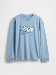 Blau - Gap Marvel Relaxed Graphic T-Shirt mit Grafik (4–13Jahre) - Bild 1 von 3
