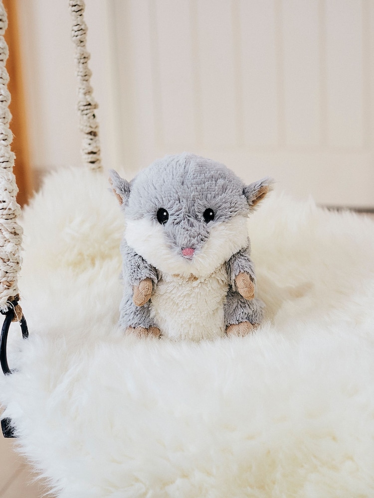 Warmies Grey Large Hamster Fully Heatable Plush Toy - Image 1 of 4 Warmies Grey Large Hamster Fully Heatable Plush Toy - Image 1 of 4
