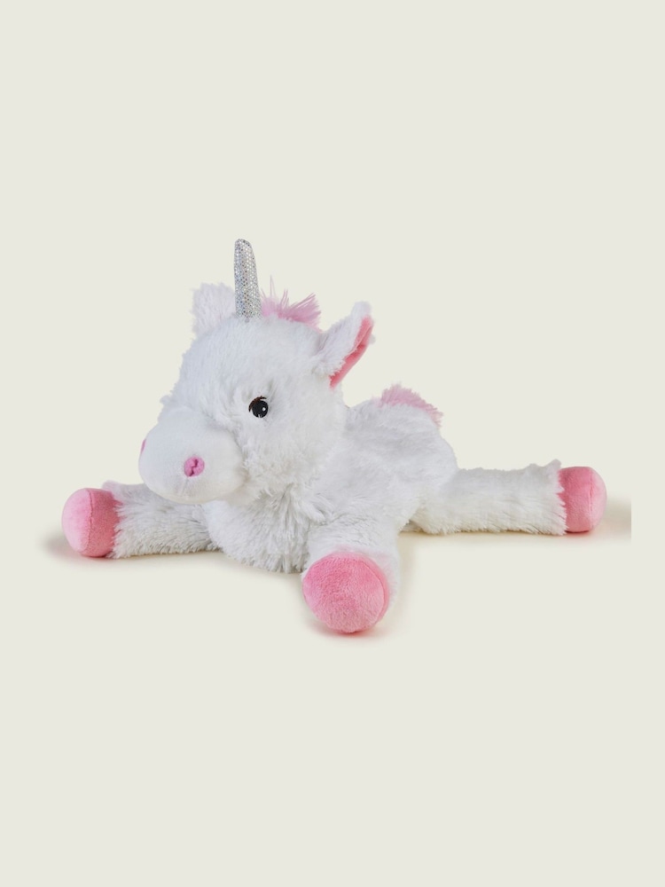 Warmies White Large Laying Unicorn Fully Heatable Soft Toy - Image 1 of 4