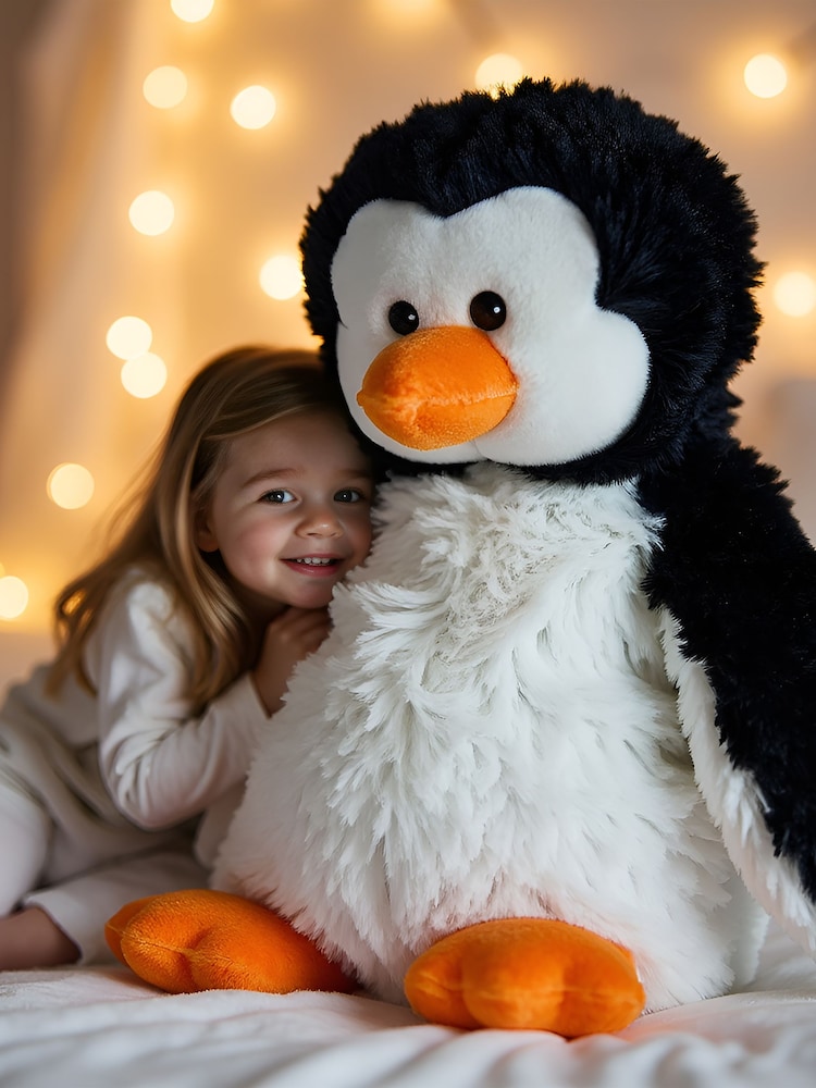 Warmies Black and White Large   Penguin  Fully Heatable Plush Toy - Image 2 of 5 Warmies Black and White Large   Penguin  Fully Heatable Plush Toy - Image 2 of 5