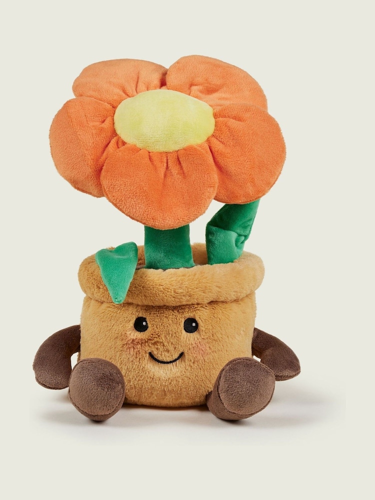 Warmies Orange Large Flower Pot Fully Heatable Plush Toy - Image 2 of 4 Warmies Orange Large Flower Pot Fully Heatable Plush Toy - Image 2 of 4