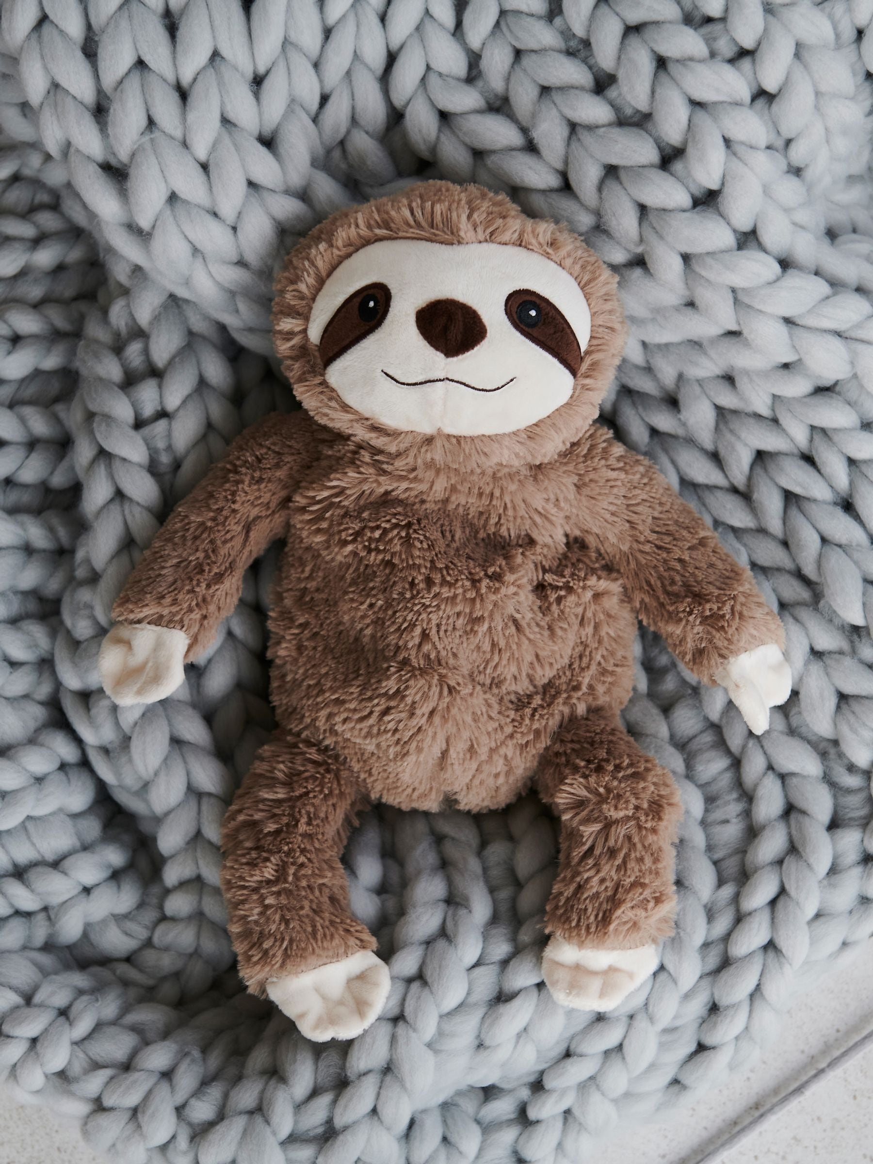 Warmies Cozy Plush Brown Sloth Microwave Heatable Toy - Image 5