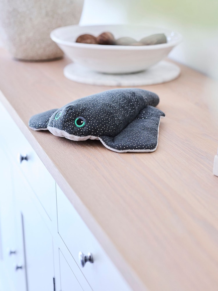 Warmies Black Large Manta Fully Heatable Plush Toy - Image 1 of 4 Warmies Black Large Manta Fully Heatable Plush Toy - Image 1 of 4