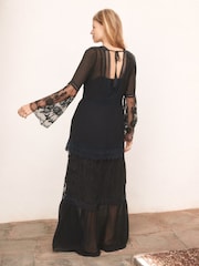 Rockett St George Black Lace Detail Maxi Dress - Image 3 of 6