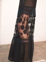 Rockett St George Black Lace Detail Maxi Dress - Image 6 of 6