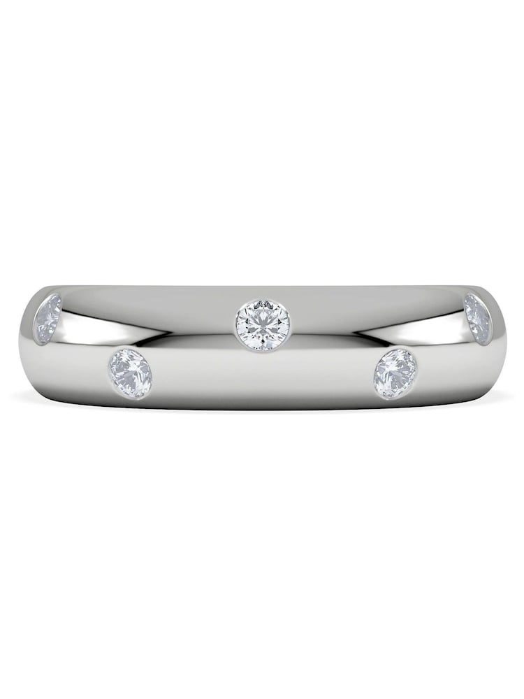 The Diamond Store White Seamless 0.26ct Round Cut Lab Diamond Ring in Sterling Silver - Image 2 of 6 The Diamond Store White Seamless 0.26ct Round Cut Lab Diamond Ring in Sterling Silver - Image 2 of 6