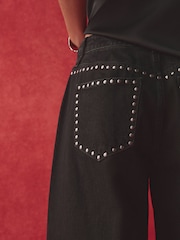 Rockett St George Black Denim Studded Jeans - Image 9 of 9