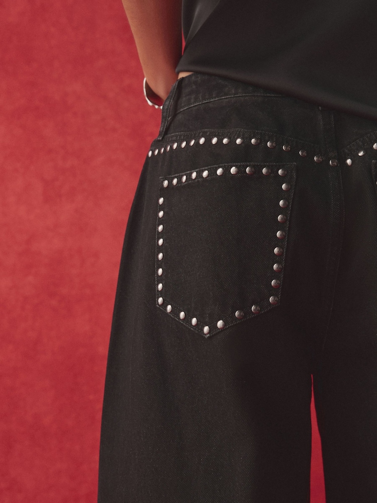 Rockett St George Black Denim Studded Jeans - Image 9 of 9