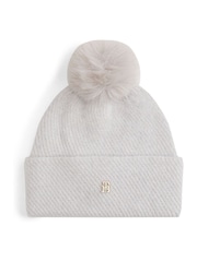 Tommy Hilfiger Grey Metallic Hat & Scarf Sets - Image 2 of 3