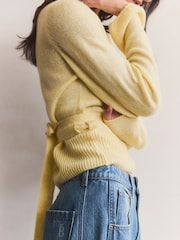 BHOEM Yellow Wrap Knit Cardigan - Imagen 4 de 4