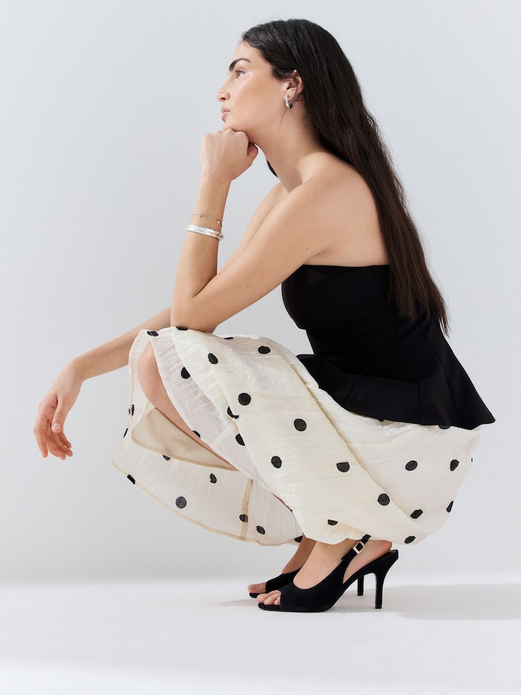 Monochrome 2 in1 Bandeau Occasion Maxi Dress - Image 2 of 5