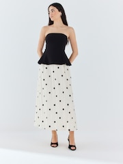 Monochrome 2 in1 Bandeau Occasion Maxi Dress - Image 3 of 5