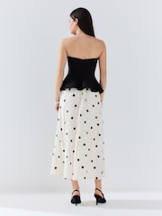 Monochrome 2 in1 Bandeau Occasion Maxi Dress - Image 4 of 5