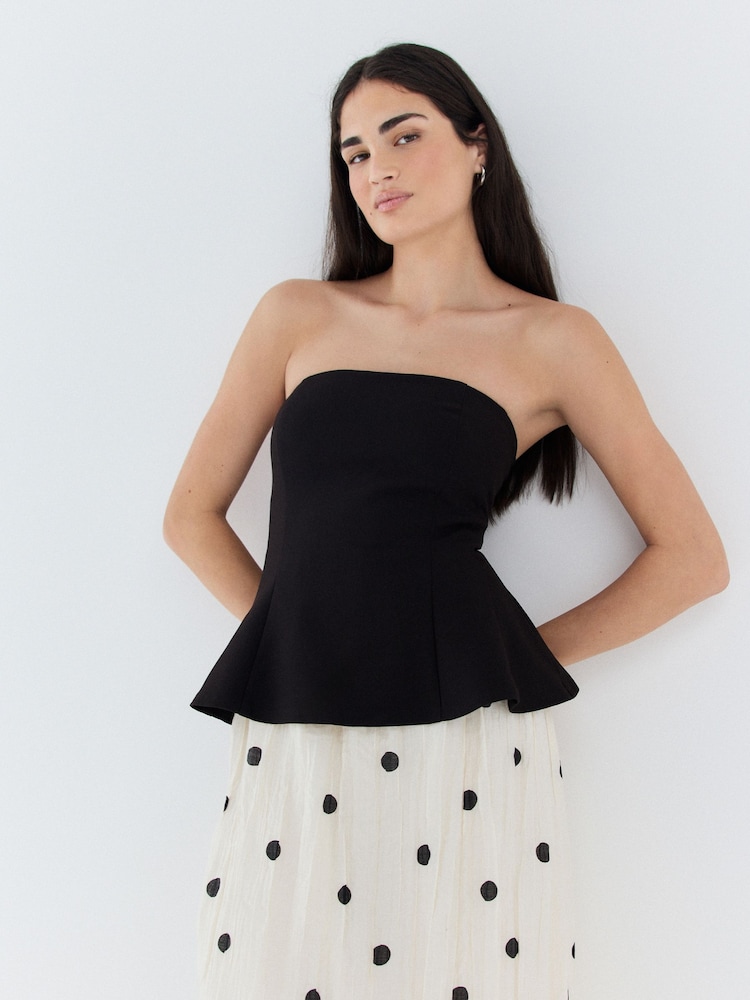 Monochrome 2 in1 Bandeau Occasion Maxi Dress - Image 5 of 5