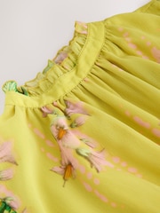 Kew Collection Yellow Floral - Bedrucktes Maxikleid mit hohem Ausschnitt und Stufen für besondere Anlässe - Bild 8 von 8