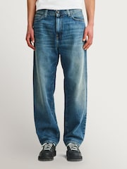 Carhartt WIP Blue Aaron Wide Leg Jeans - Image 3 of 5