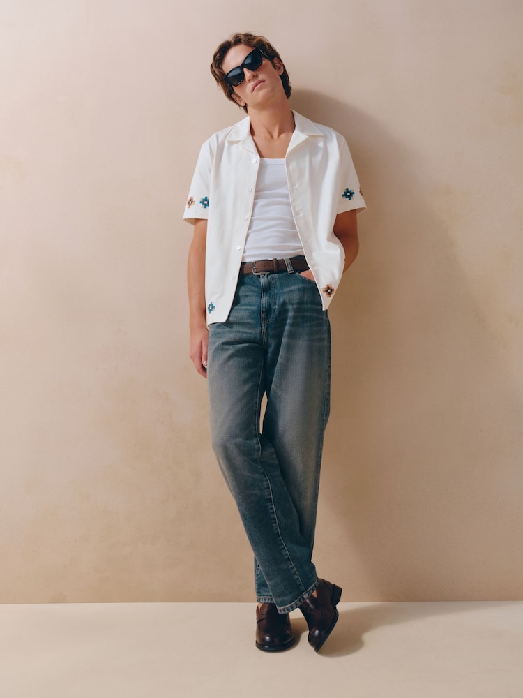Carhartt WIP Blue Aaron Wide Leg Jeans - Image 6 of 6 Carhartt WIP Blue Aaron Wide Leg Jeans - Image 6 of 6