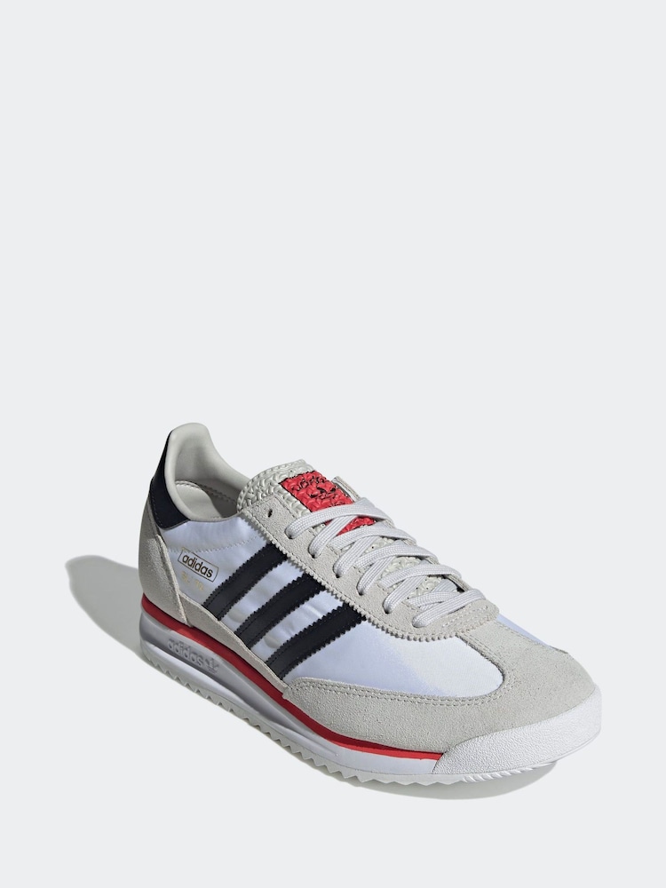 adidas Originals White SL 72 RS Trainers - Image 1 of 10