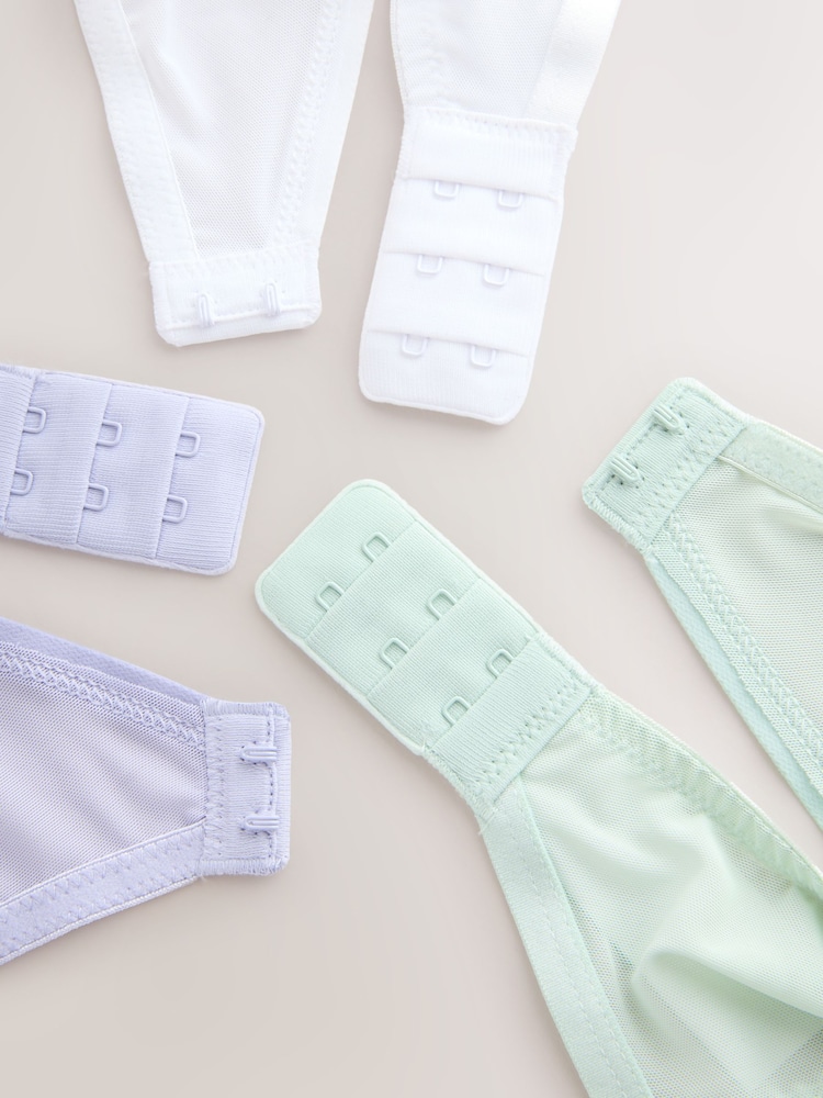 أزرق/ أخضر/ أبيض - حمالات صدر بقالب كامل غير مبطنة - صورة 11 من 11