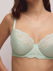 أزرق/ أخضر/ أبيض - حمالات صدر بقالب كامل غير مبطنة - صورة 6 من 11