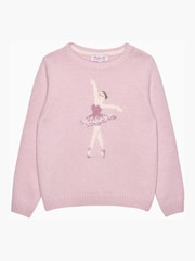 Trotters London Pink Margot Ballerina Jumper - Image 1 of 3