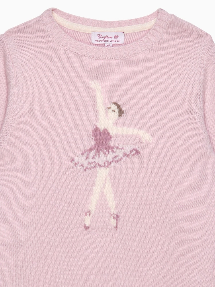 Trotters London Pink Margot Ballerina Jumper - Image 3 of 3 Trotters London Pink Margot Ballerina Jumper - Image 3 of 3