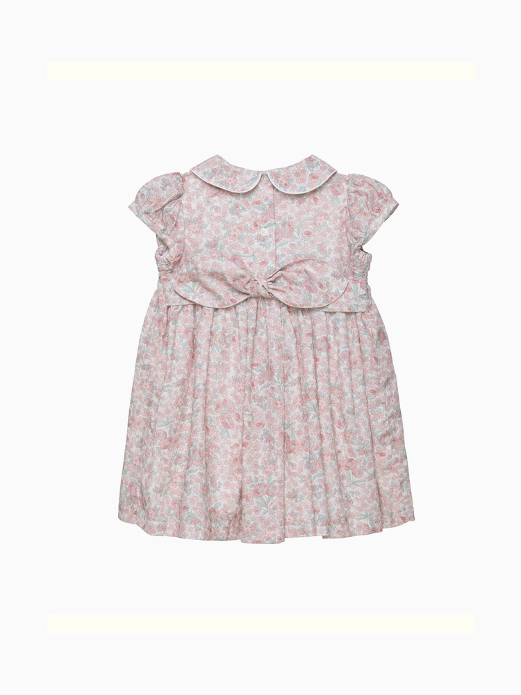 Trotters London Pink Arabella Floral Smocked Dress - Image 2 of 2 Trotters London Pink Arabella Floral Smocked Dress - Image 2 of 2