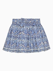 Trotters London Blue Strawberry Thief Bow Skirt - Image 1 of 2