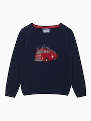 Trotters London Blue Fire Engine Jumper - Image 1 of 2