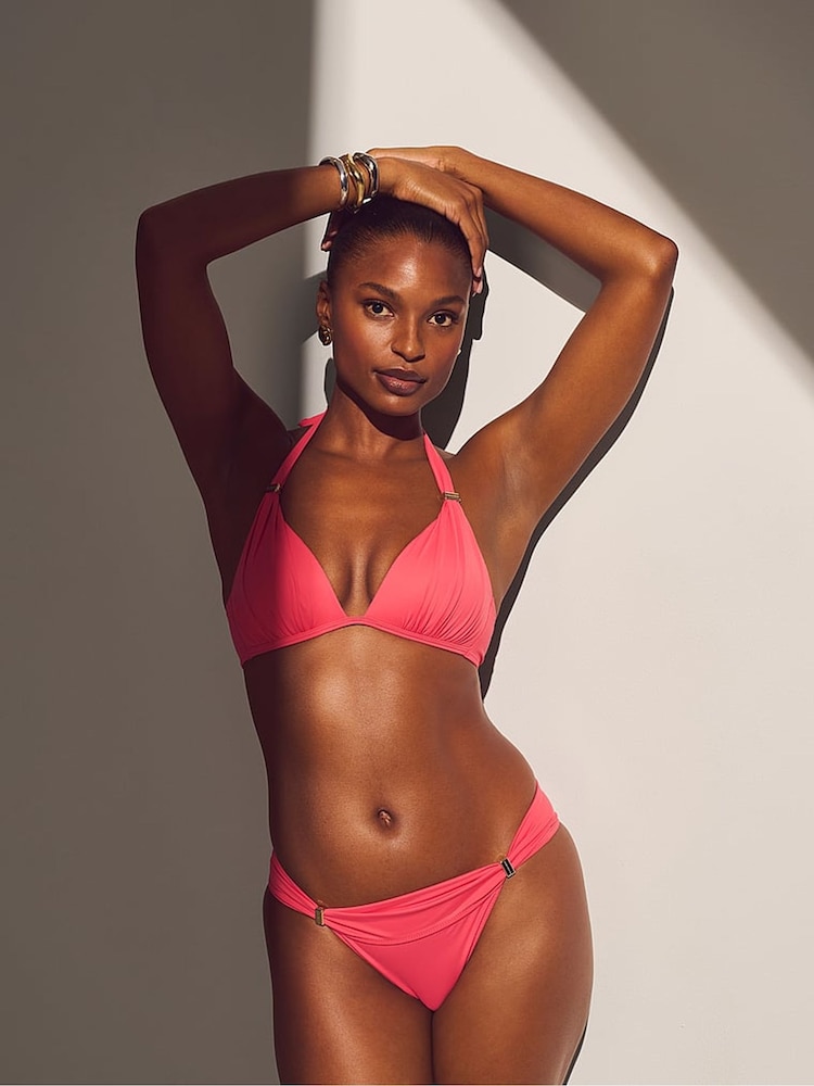 Victoria's Secret Poppy Pink Halter Neck Bikini Top - Image 3 of 3 Victoria's Secret Poppy Pink Halter Neck Bikini Top - Image 3 of 3