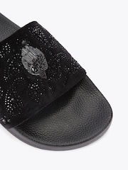 Kurt Geiger London Black Meena Eagle Mens Sandals - Image 4 of 4