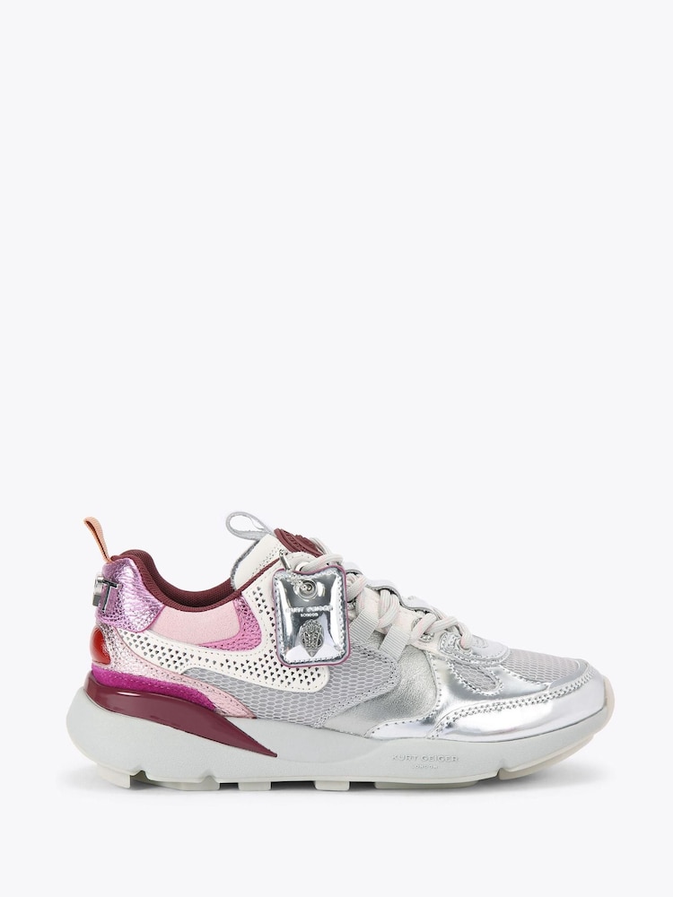 Kurt Geiger London Silver Chrome Kurt Runner Trainers - Image 1 of 4 Kurt Geiger London Silver Chrome Kurt Runner Trainers - Image 1 of 4