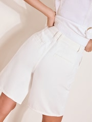Lipsy White Bermuda Denim Shorts - Image 4 of 4